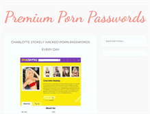 Tablet Screenshot of premiumpornpasswords.com